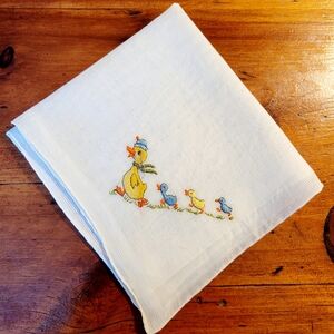 Embroidered Duck Handkerchief